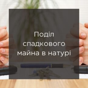 Разделение наследственного имущества в натуре