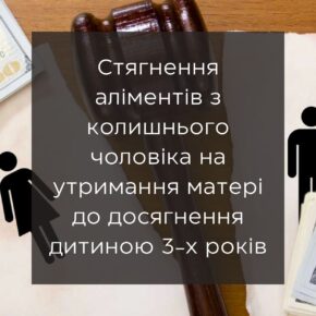 Взыскание алиментов с бывшего мужа на содержание матери до достижения ребенком 3-х лет