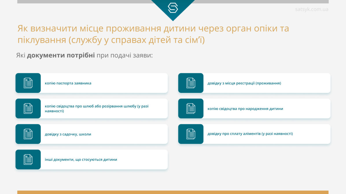 Як визначити місце проживання дитини через орган опіки та піклування