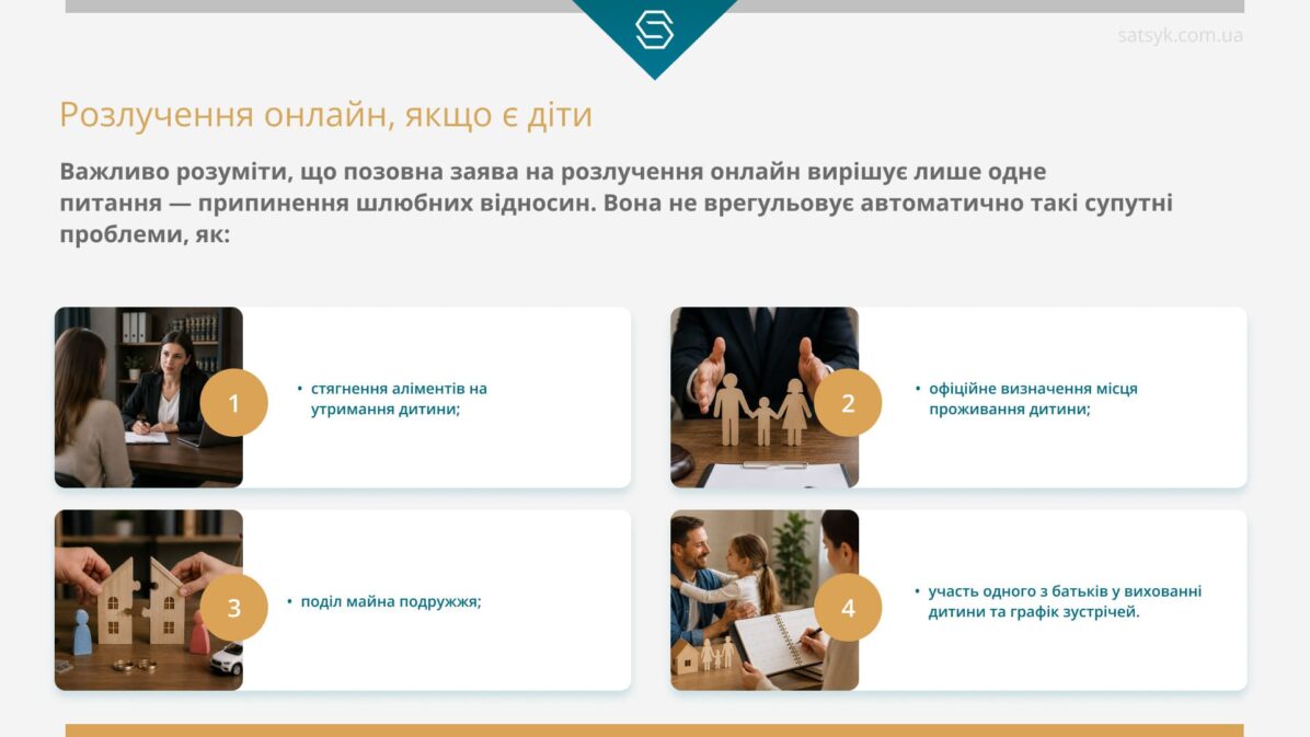 Розлучення онлайн, якщо є діти